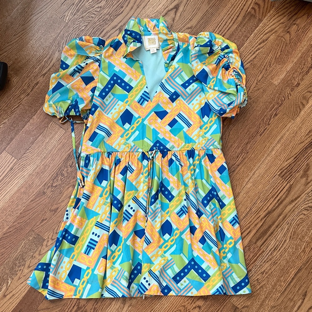 Vibrant Geometric Print Mini Dress